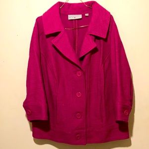 Avenue Studio dark pink 3/4 length sleeve jacket.